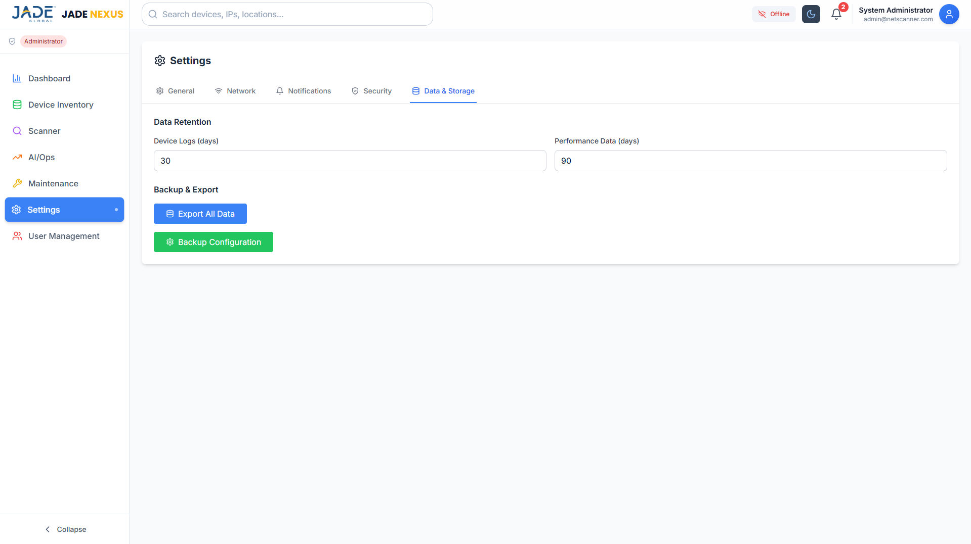 NEXUS Dashboard UI 16